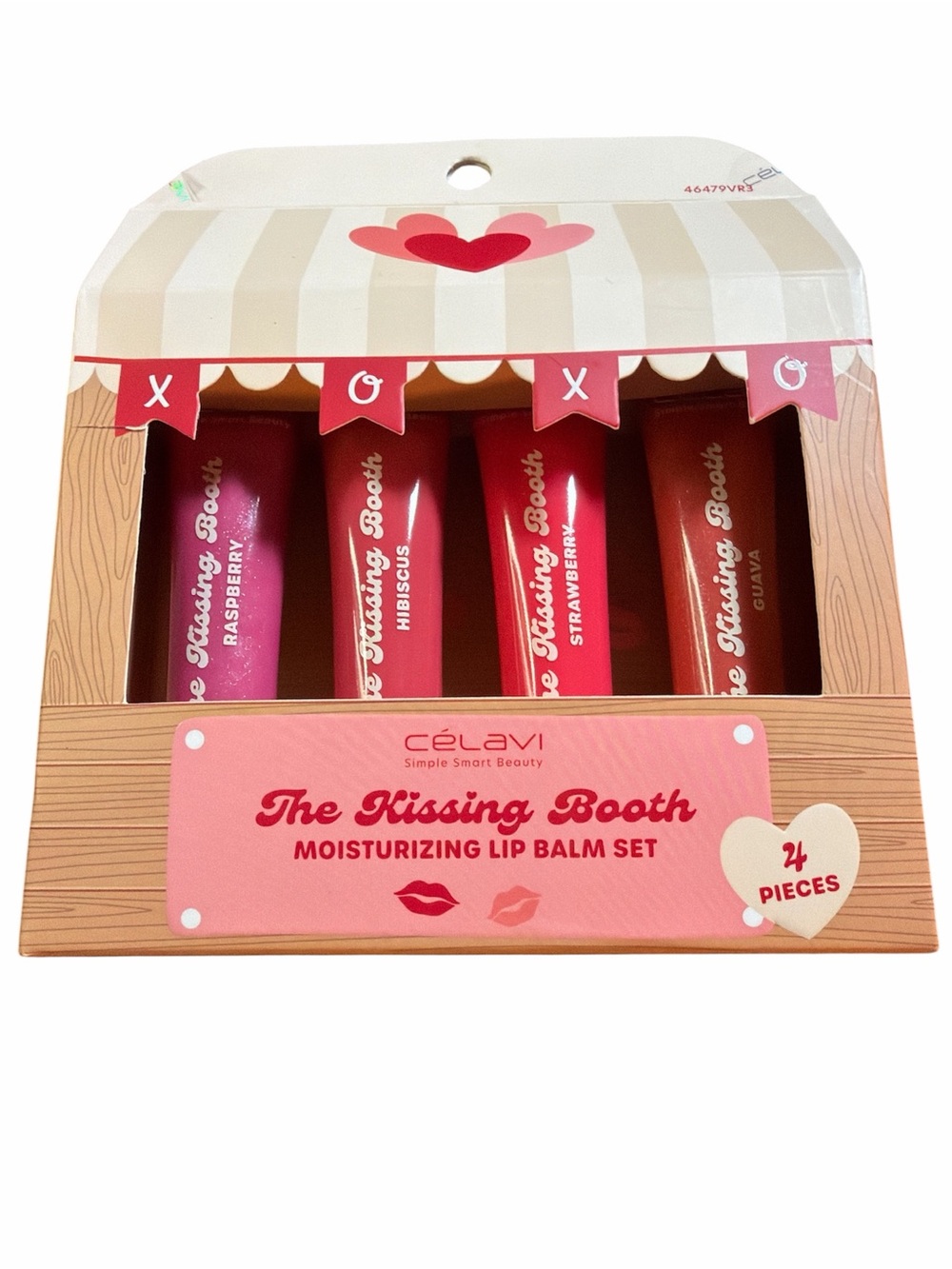 NIB Célavi "The Kissing Booth" Lip Balm Set - 4 Pc Moisturizing Set - NEW